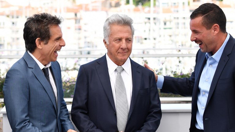 (From L) Ben Stiller, Dustin Hoffman and Adam Sandler pose on May 21, 2017 during a photocall for the film 'The Meyerowitz Stories (New and Selected)' at the 70th edition of the Cannes Film Festival in Cannes, southern France (Alberto PIZZOLI / AFP) (From L) Ben Stiller, Dustin Hoffman and Adam Sandler pose on May 21, 2017 during a photocall for the film 'The Meyerowitz Stories (New and Selected)' at the 70th edition of the Cannes Film Festival in Cannes, southern France (Alberto PIZZOLI / AFP)