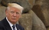 US President Donald Trump visits the Yad Vashem Holocaust Memorial museum in Jerusalem on May 23, 2017. (AFP Photo/Gali Tibbon)