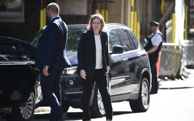Britain's Home Secretary Amber Rudd arrives at Downing Street in central London on May 24, 2017, ahead of a meeting of the emergency Cobra committee in response to the May 22 terror attack at the Ariana Grande concert at the Manchester Arena. (AFP/ Justin TALLIS)