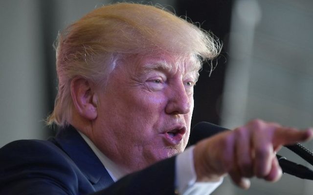 US President Donald Trump addresses US military personnel and families at Naval Air Station Sigonella on May 27, 2017 near Taormina in Sicily. (AFP Photo/Mandel Ngan) US President Donald Trump addresses US military personnel and families at Naval Air Station Sigonella on May 27, 2017 near Taormina in Sicily. (AFP Photo/Mandel Ngan)