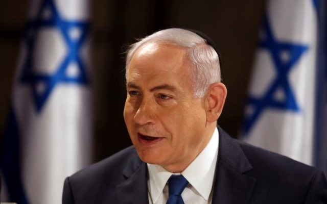 Prime Minister Benjamin Netanyahu gestures during a special cabinet meeting for Jerusalem Day, held in the Western Wall tunnels in Jerusalem's Old City on May 28, 2017. (AFP/GALI TIBBON) Prime Minister Benjamin Netanyahu gestures during a special cabinet meeting for Jerusalem Day, held in the Western Wall tunnels in Jerusalem's Old City on May 28, 2017. (AFP/GALI TIBBON)