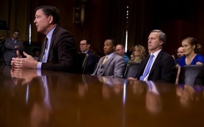 FBI Director James Comey testifies in front of the Senate Judiciary Committee during an oversight hearing on the FBI on Capitol Hill May 3, 2017 in Washington, DC. (Eric Thayer/Getty Images/AFP)