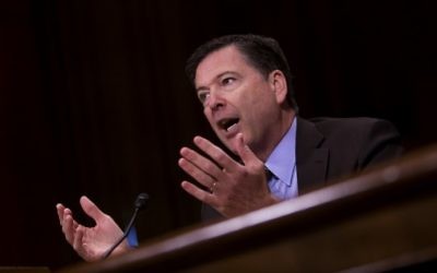 FBI Director James Comey testifies in front of the Senate Judiciary Committee during an oversight hearing on the FBI on Capitol Hill on May 3, 2017. (Eric Thayer/Getty Images/AFP)