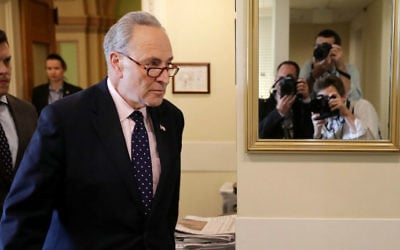 Senate Minority Leader Chuck Schumer (D-NY) arrives for a news conference at the US Capitol following the firing of Federal Bureau of Investigation Director James Comey by President Donald Trump May 9, 2017 in Washington, DC. (Chip Somodevilla/Getty Images/AFP)