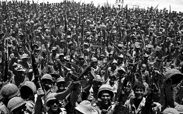 File - This June 10, 1967 file photo shows jubilant Israeli troops in Sinai, Egypt, during the Six-Day War. (AP Photo, File) File - This June 10, 1967 file photo shows jubilant Israeli troops in Sinai, Egypt, during the Six-Day War. (AP Photo, File)