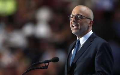 Rep. Ted Deutch, D-Fla. speaks during the final day of the Democratic National Convention in Philadelphia , Thursday, July 28, 2016. (AP Photo/Paul Sancya)