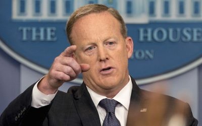 White House press secretary Sean Spicer calls on a member of the media during the daily press briefing at the White House in Washington, Tuesday, May 30, 2017. (AP Photo/Andrew Harnik)