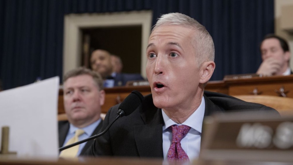 In this March 20, 2017, photo, House Intelligence Committee member Rep. Trey Gowdy, Republican, South Carolina, questions then-FBI Director James Comey and National Security Agency Director Michael Rogers as they testify on Capitol Hill in Washington. (AP/J. Scott Applewhite) In this March 20, 2017, photo, House Intelligence Committee member Rep. Trey Gowdy, Republican, South Carolina, questions then-FBI Director James Comey and National Security Agency Director Michael Rogers as they testify on Capitol Hill in Washington. (AP/J. Scott Applewhite)