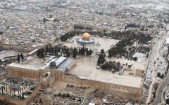 An aerial view of Jerusalem, on December 12, 2013. (Flash90)