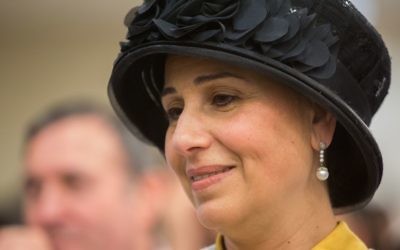 Yaffa Deri, wife of Interior Minister Aryeh Deri on May 17, 2015. (Yonatan Sindel/Flash90)