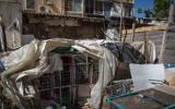 The outdoor cage at an apartment where a 14-year-old has been allegedly kept by his parents in Hadera, seen on May 11, 2017.  (Flash90)