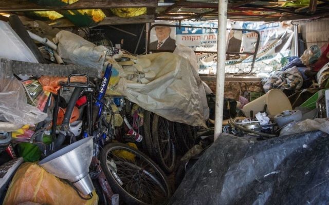 The apartment where a 14-year-old has been allegedly kept in solitude by his parents in Hadera, seen on May 11, 2017( Flash90)