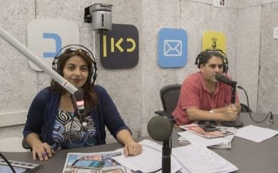 The studio of the new Israel Public Broadcasting Corporation on May 14, 2017. (Yossi Aloni/Kan)