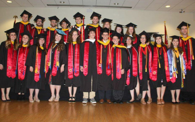 Twenty-two Sabbath observant students at University of Maryland were given an alternate Sunday ceremony on May 21, thanks to efforts by the university's Chabad and Hillel students groups and an accommodating administration. (Courtesy)