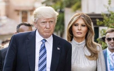 US President Donald Trump an First Lady Melania arrive a concert in the Ancient Theatre of Taormina ( 3rd century BC) in the Sicilian citadel of Taormina, Italy, Friday, May 26, 2017. (Angelo Carconi/ANSA via AP) 