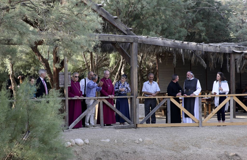 The Archbishop of Canterbury, Justin Welby, center left, visits the archaeological site al-Maghtas in Jordan Wednesday. May, 3, 2017. (AP Photo/Sam McNeil) The Archbishop of Canterbury, Justin Welby, center left, visits the archaeological site al-Maghtas in Jordan Wednesday. May, 3, 2017. (AP Photo/Sam McNeil)