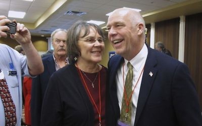 Greg Gianforte (R) receives congratulations from a supporter in Helena, Montana, March 6, 2017. (AP Photo/Matt Volz, File) Greg Gianforte (R) receives congratulations from a supporter in Helena, Montana, March 6, 2017. (AP Photo/Matt Volz, File)