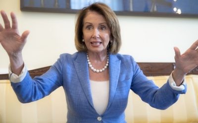 Democratic House Minority Leader Nancy Pelosi of California speaks during an interview with The Associated Press in her office on Capitol Hill in Washington, Friday, May 19, 2017. (AP Photo/J. Scott Applewhite)