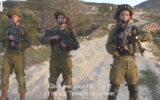 IDF troops filmed by a Palestinian activist with the left-wing B'Tselem human rights organization in February 2017. (Screen capture: B'Tselem)