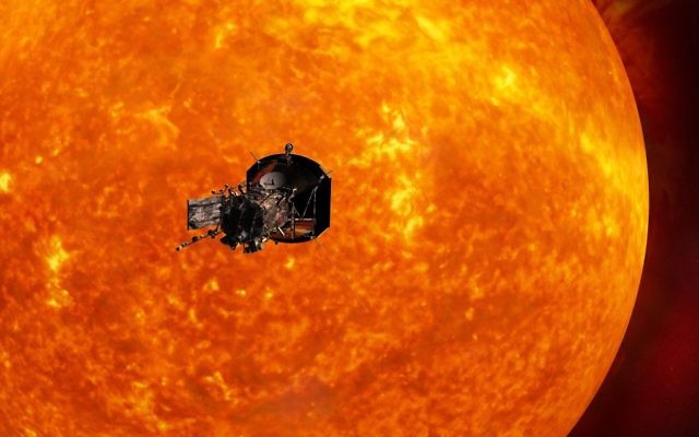 This image made available by the Johns Hopkins University Applied Physics Laboratory on Wednesday, May 31, 2017 depicts NASA's Solar Probe Plus spacecraft approaching the sun. (Johns Hopkins University Applied Physics Laboratory via AP) This image made available by the Johns Hopkins University Applied Physics Laboratory on Wednesday, May 31, 2017 depicts NASA's Solar Probe Plus spacecraft approaching the sun. (Johns Hopkins University Applied Physics Laboratory via AP)