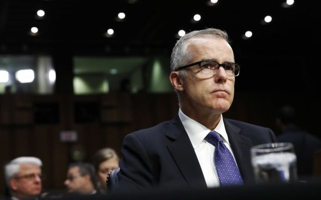 Acting FBI Director Andrew McCabe listens on Capitol Hill in Washington, Thursday, May 11, 2017, during the Senate Intelligence Committee hearing on major threats facing the US. (AP/Jacquelyn Martin) Acting FBI Director Andrew McCabe listens on Capitol Hill in Washington, Thursday, May 11, 2017, during the Senate Intelligence Committee hearing on major threats facing the US. (AP/Jacquelyn Martin)