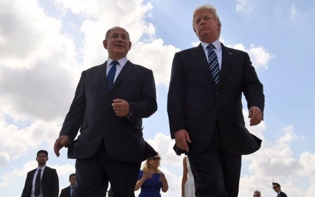 Prime Minister Benjamin Netanyahu (L) and US President Donald Trump seen at Ben Gurion International Airport prior to the latter's departure from Israel on May 23, 2017. (Koby Gideon/GPO) Prime Minister Benjamin Netanyahu (L) and US President Donald Trump seen at Ben Gurion International Airport prior to the latter's departure from Israel on May 23, 2017. (Koby Gideon/GPO)