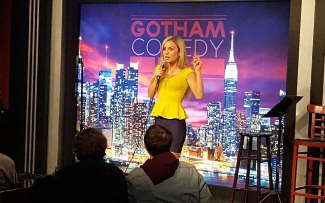 Erin Davis performs at the Gotham Comedy Club in New York City, February 2017 (Courtesy)