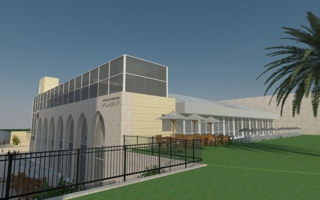 An architect‘s image of the planned swimming pool in Beit Hanina, Jerusalem. (Galpaz Architecture/Jerusalem Municipality) An architect‘s image of the planned swimming pool in Beit Hanina, Jerusalem. (Galpaz Architecture/Jerusalem Municipality)