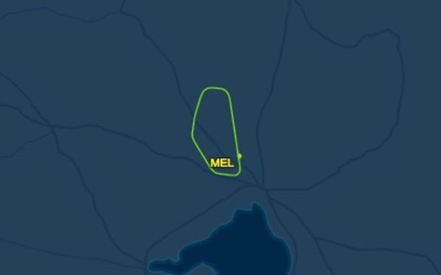Flight Aware, a live tracking website, shows the flight path of MH128 on May 31, 2017 from Melbourne. (Flight Aware) 