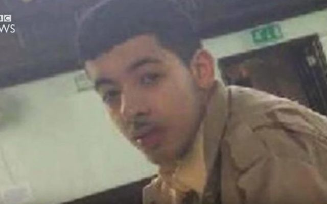 A picture released by British authorities of Salman Abedi, the suspect behind a suicide bombing that ripped into young fans at an Ariana Grande concert at the Manchester Arena on May 22, 2017. (Screen capture: YouTube via BBC News) A picture released by British authorities of Salman Abedi, the suspect behind a suicide bombing that ripped into young fans at an Ariana Grande concert at the Manchester Arena on May 22, 2017. (Screen capture: YouTube via BBC News)