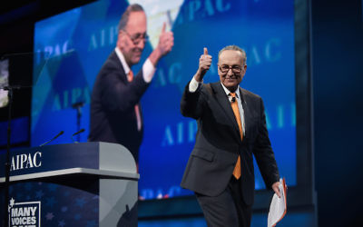 Sen. Charles Schumer, D-N.Y., the minority leader in the Senate, at the AIPAC Policy Conference, March 28, 2017. (Courtesy of AIPAC)