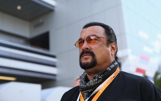 Actor Steven Seagal attends qualifying ahead of the Russian Formula One Grand Prix at Sochi Autodrom on October 11, 2014 in Sochi, Russia (Clive Mason/Getty Images via JTA) Actor Steven Seagal attends qualifying ahead of the Russian Formula One Grand Prix at Sochi Autodrom on October 11, 2014 in Sochi, Russia (Clive Mason/Getty Images via JTA)