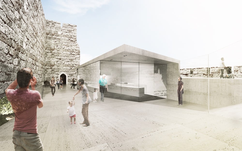 The Tower of David will switch its entrance to the western side, adding elements to welcome visitors (Courtesy Kimmel Eshkolot Architects)