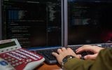 Illustrative. An IDF soldier from the C4I Corps types on a computer. (Israel Defense Forces)