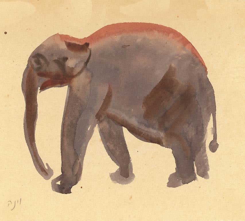 An elephant from Nahum Gutman's collection (Courtesy Nahum Gutman)