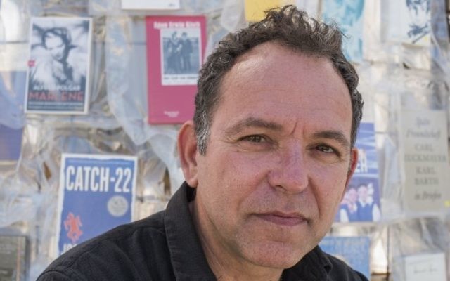 Pierre Bal-Blanc, curator of the 'Parthenon of Books' by Argentinian artist Marta Minujin, poses at the Documenta 14 art exhibition, in Kassel, Germany, June 2, 2017. (AFP/John MACDOUGALL)