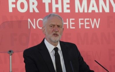 Labour Party leader Jeremy Corbyn arrives to deliver a speech at the County Hotel in Carlisle, Cumbria, on June 4, 2017. (AFP Photo/Andy Buchanan)