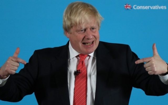 Britain's Foreign Secretary Boris Johnson speaks at a Conservative party general elections campaign event in Durham, North East England, on June 6, 2017. (AFP PHOTO / SCOTT HEPPELL)