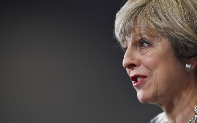 Britain's Prime Minister and leader of the Conservative Party Theresa May speaks during a general election campaign event in Norwich, east England, June 7, 2017 (AFP PHOTO / Ben STANSALL) Britain's Prime Minister and leader of the Conservative Party Theresa May speaks during a general election campaign event in Norwich, east England, June 7, 2017 (AFP PHOTO / Ben STANSALL)