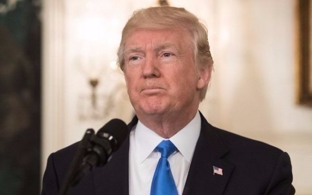US President Donald Trump delivers a statement in the Diplomatic Room at the White House in Washington, DC, on June 14, 2017, after House Majority Whip Steve Scalise was shot in nearby Alexandria, Virginia. (NICHOLAS KAMM / AFP) US President Donald Trump delivers a statement in the Diplomatic Room at the White House in Washington, DC, on June 14, 2017, after House Majority Whip Steve Scalise was shot in nearby Alexandria, Virginia. (NICHOLAS KAMM / AFP)