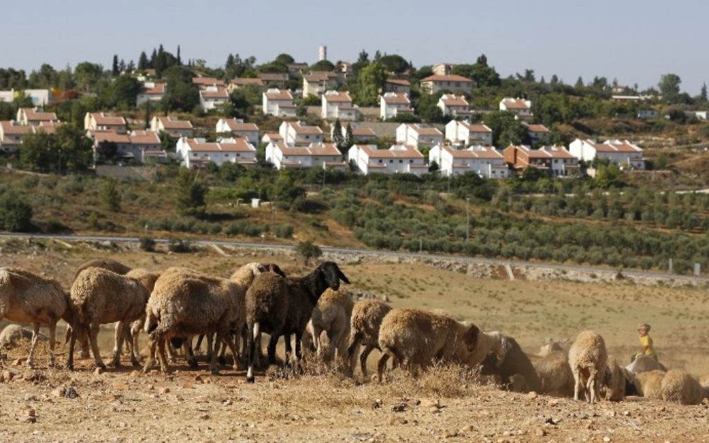 A picture taken on June 27, 2017, shows the West Bank settlement of Halamish. (AFP Photo/Abbas Momani)