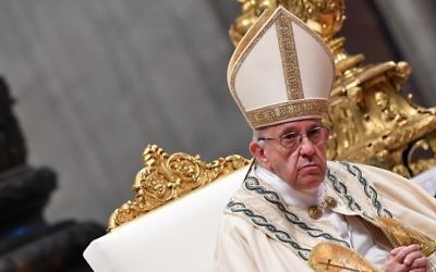 Pope Francis leads a consistory for the creation of five new cardinals on June 28, 2017, at St. Peter's Basilica in the Vatican. (AFP Photo/Alberto Pizzoli)