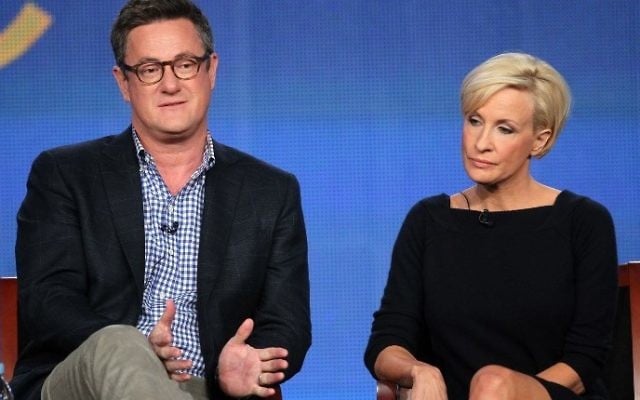 This file photo taken on January 6, 2012 shows (L-R) Host Joe Scarborough and co-host Mika Brzezinski speaking onstage during the 'Morning Joe' panel at The Langham Huntington Hotel and Spa in Pasadena, California. (Frederick M. Brown/AFP) This file photo taken on January 6, 2012 shows (L-R) Host Joe Scarborough and co-host Mika Brzezinski speaking onstage during the 'Morning Joe' panel at The Langham Huntington Hotel and Spa in Pasadena, California. (Frederick M. Brown/AFP)