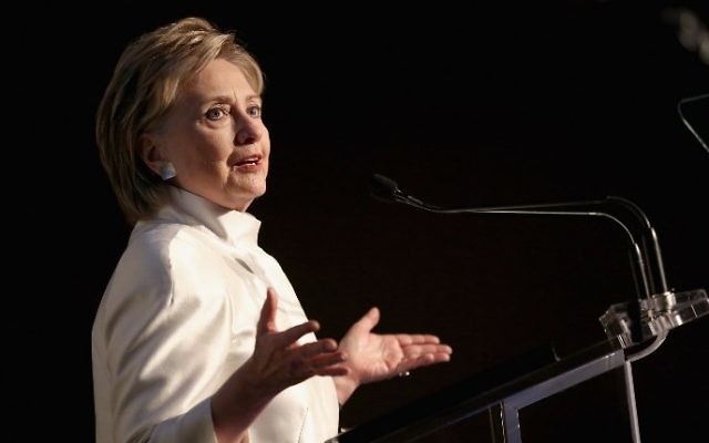Hillary Clinton speaks at the 2017 Stephan Weiss Apple Awards held in New York City, June 7, 2017. (Monica Schipper/Getty Images for Urban Zen Foundation/AFP) Hillary Clinton speaks at the 2017 Stephan Weiss Apple Awards held in New York City, June 7, 2017. (Monica Schipper/Getty Images for Urban Zen Foundation/AFP)