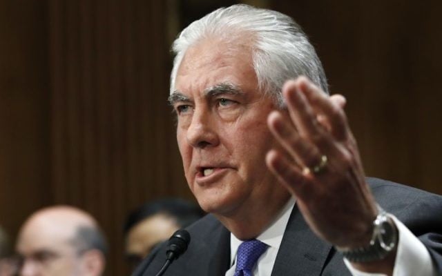 Secretary of State Rex Tillerson testifies before the Senate Foreign Relations Committee on Capitol Hill in Washington, June 13, 2017. (AP/Jacquelyn Martin) Secretary of State Rex Tillerson testifies before the Senate Foreign Relations Committee on Capitol Hill in Washington, June 13, 2017. (AP/Jacquelyn Martin)