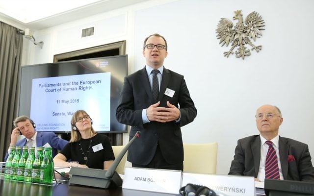 Poland's human rights commissioner Adam Bodnar (c) during the conference "Democracy and Human Rights. Role of National Parliaments in implementation of European Convention on Human Rights and the rulings of the European Court of Human Rights" in the Polish Senate (CC BY-SA Michał Józefaciuk, Wikimedia commons) Poland's human rights commissioner Adam Bodnar (c) during the conference "Democracy and Human Rights. Role of National Parliaments in implementation of European Convention on Human Rights and the rulings of the European Court of Human Rights" in the Polish Senate (CC BY-SA Michał Józefaciuk, Wikimedia commons)