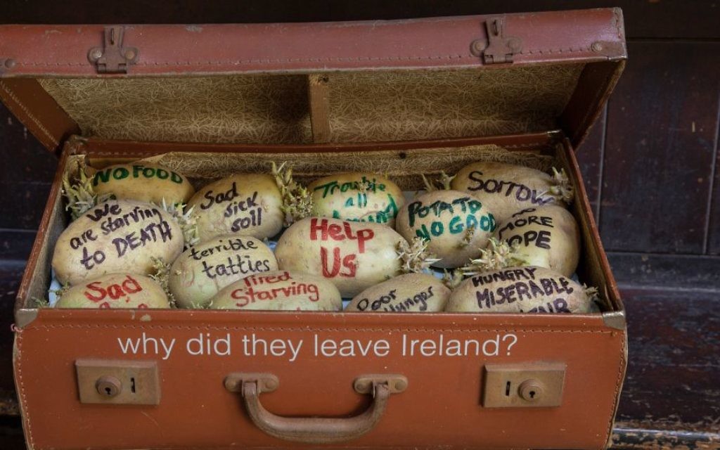 An empathy-building piece on why the Irish immigrated to England at London's Museum of Immigration and Diversity. (Ed Marshall/19 Princelet Street) An empathy-building piece on why the Irish immigrated to England at London's Museum of Immigration and Diversity. (Ed Marshall/19 Princelet Street)