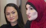 In this Jan. 9, 2017 file photo Linda Sarsour, right, and Carmen Perez, co-chairs of the Women's March on Washington, speak during an interview in New York. (AP Photo/Mark Lennihan, File)