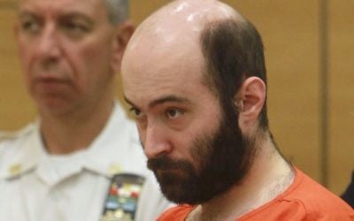 In this Aug. 4, 2011 file photo, Levi Aron, accused of abducting and dismembering eight-year-old boy Leiby Kletzky, is arraigned in Brooklyn criminal court in New York. He later pleaded guilty. (AP Photo/Jesse Ward, Pool)