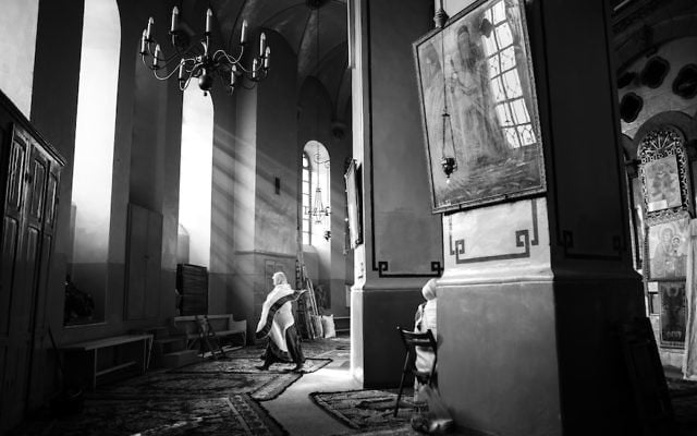 “Kidane Mihret, Ethiopian Church Interior” by Dor Kedmi (Courtesy of Karen Lehrman Block) 